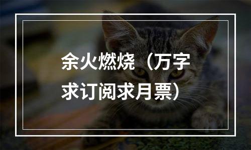 余火燃烧（万字求订阅求月票）
