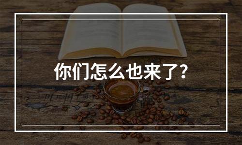 你们怎么也来了？