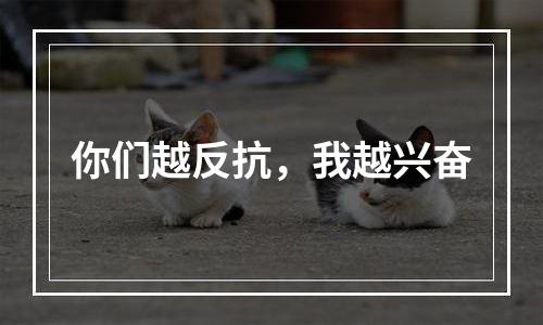 你们越反抗，我越兴奋