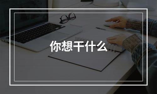 你想干什么