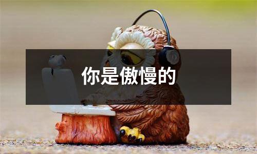 你是傲慢的