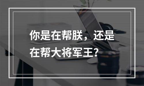 你是在帮朕，还是在帮大将军王？