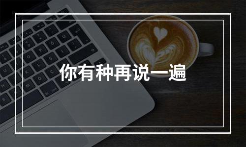 你有种再说一遍