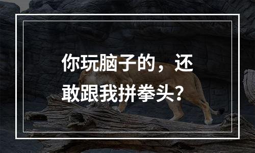 你玩脑子的，还敢跟我拼拳头？