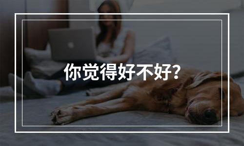 你觉得好不好？