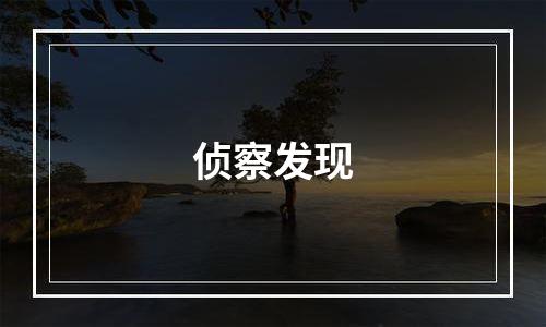 侦察发现