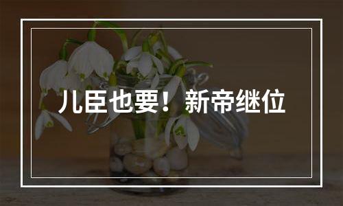 儿臣也要！新帝继位