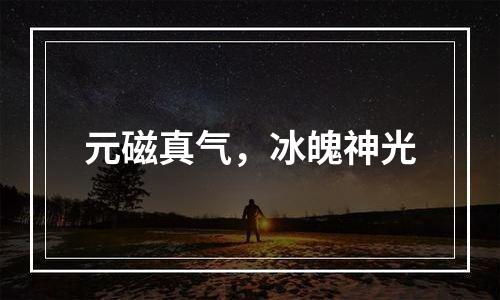 元磁真气，冰魄神光