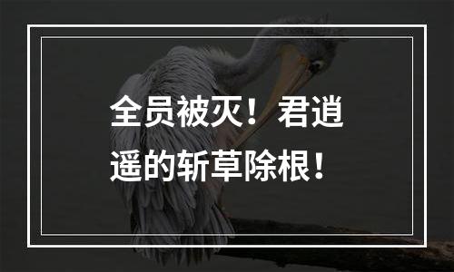 全员被灭！君逍遥的斩草除根！