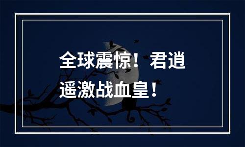 全球震惊！君逍遥激战血皇！