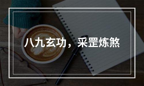 八九玄功，采罡炼煞