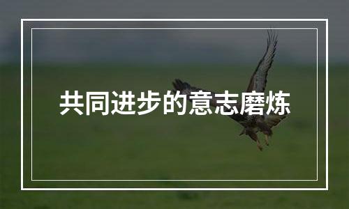 共同进步的意志磨炼