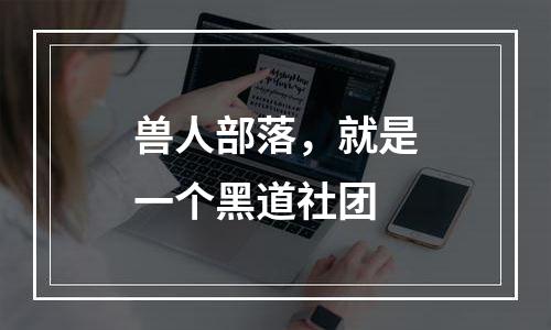 兽人部落，就是一个黑道社团
