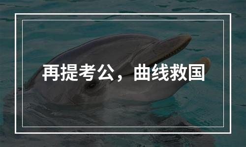 再提考公，曲线救国