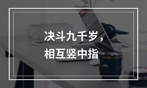 决斗九千岁，相互竖中指
