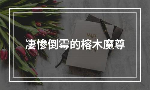 凄惨倒霉的榕木魔尊