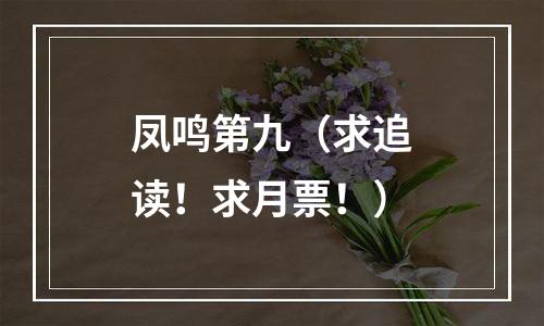 凤鸣第九（求追读！求月票！）