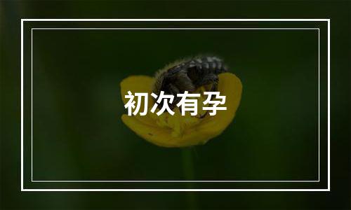 初次有孕