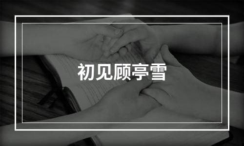 初见顾亭雪
