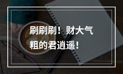 刷刷刷！财大气粗的君逍遥！