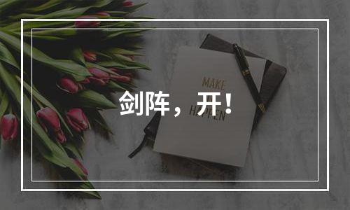 剑阵，开！