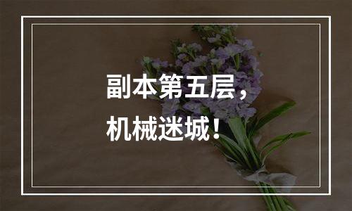 副本第五层，机械迷城！
