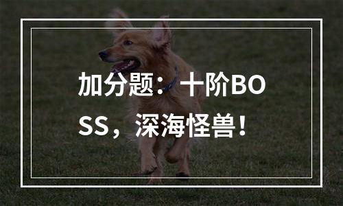 加分题：十阶BOSS，深海怪兽！