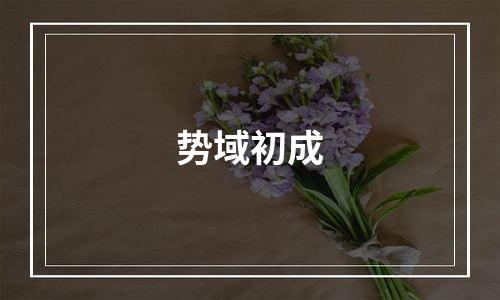 势域初成