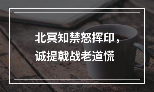 北冥知禁怒挥印，诚提戟战老道慌