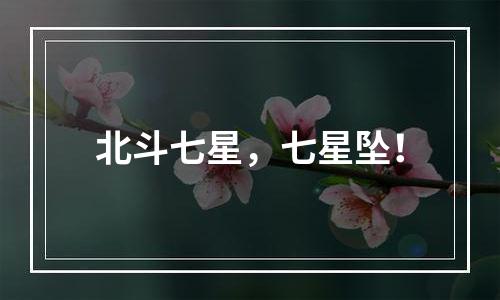 北斗七星，七星坠！