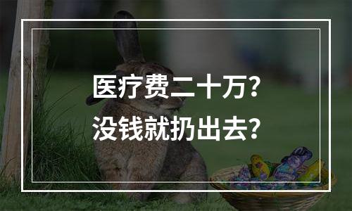 医疗费二十万？没钱就扔出去？