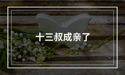 十三叔成亲了
