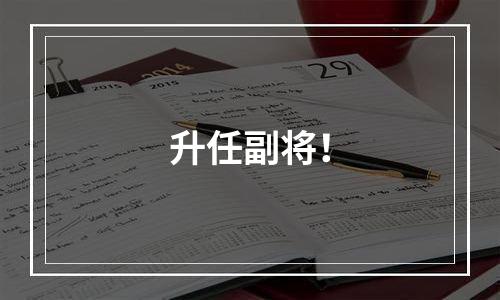升任副将！