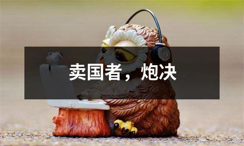 卖国者，炮决