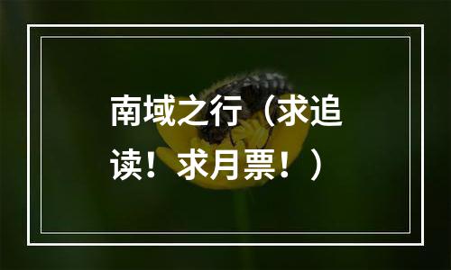南域之行（求追读！求月票！）
