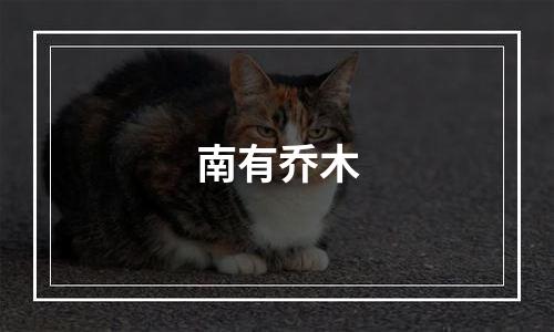 南有乔木