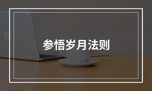 参悟岁月法则