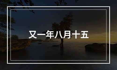 又一年八月十五