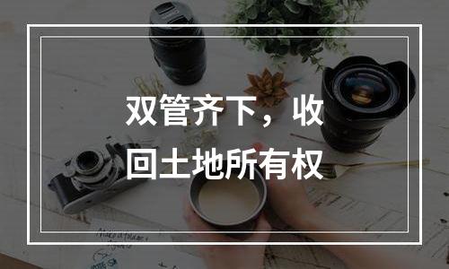 双管齐下，收回土地所有权