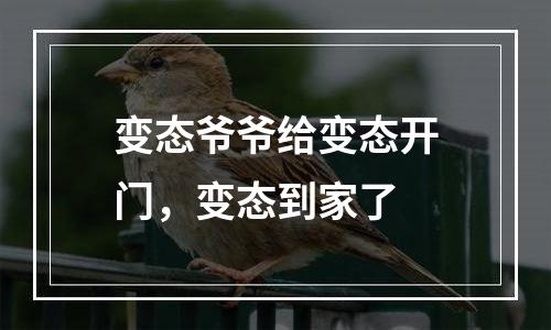变态爷爷给变态开门，变态到家了