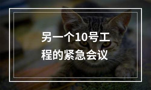 另一个10号工程的紧急会议