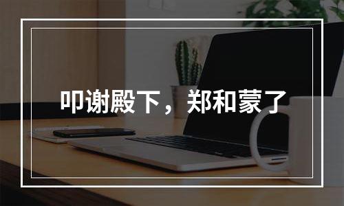 叩谢殿下，郑和蒙了