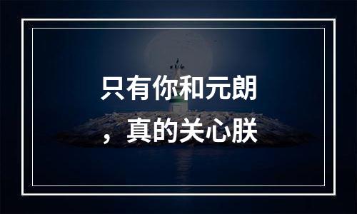只有你和元朗，真的关心朕