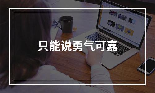只能说勇气可嘉