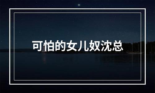 可怕的女儿奴沈总