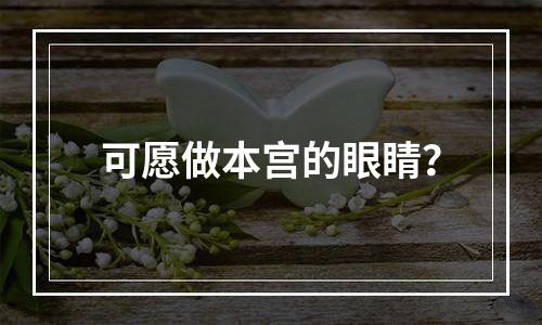 可愿做本宫的眼睛？