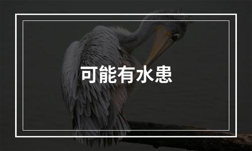 可能有水患