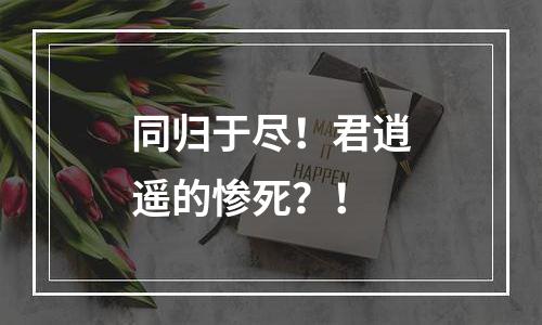 同归于尽！君逍遥的惨死？！