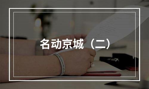 名动京城（二）