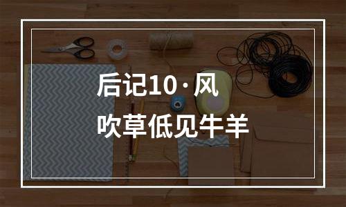 后记10·风吹草低见牛羊